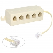 Adattatore Telefonico Modulare 1 Spina 5 Prese RJ-11