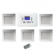KIT Amplificatore Da incasso 503 Con Casse Passive Da Incasso 506 RTS, Bianco