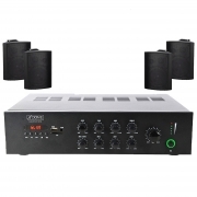 KIT Amplificatore e 4 casse per filodiffusione in locali bar pub ristorante