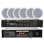 AMPLIFICATORE PROFESSIONALE 100V / 180W A 6 CASSE CON MP3 61611240