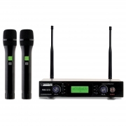 Radiomicrofono Multifrequenza 2 Canali UHF Con Microfoni Wireless 100 Frequenze