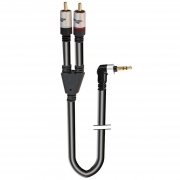 Cavo Adattatore 3 Metri Da Spina Jack 3,5mm Stereo 90 Gradi a 2 Spine RCA
