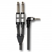 Cavo Adattatore Jack 3 Metri Da Spina 3,5mm Stereo 90 Gradi a 2 Spine 6,3mm Mono