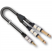 Cavo Adattatore Jack 1,5 Metri Da Spina 3,5mm Stereo a 2 Spine 6,3mm Mono