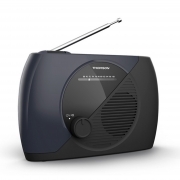 Radio Portatile FM Blu e Nera