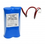 Pacco Batteria 3,7V 4200mAh 1S2P Lion 18650 Per Lampade Poldina USB