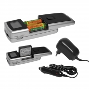 Caricabatteria Per Batterie Foto/Video Camera Li-Ion, Li-PO, AA/AAA Ni-MH/Ni-CD