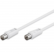 Cavo Antenna Maschio/Femmina 2,5 mt Bianco