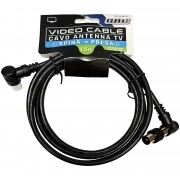 Cavo Antenna TV 1.5m Nero a 90 Gradi Maschio-Femmina Con Adattatore