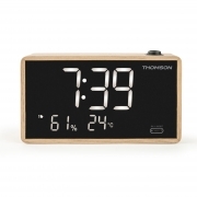 Radiosveglia In Legno Con Proiettore