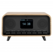 Radiosveglia e Altoparlante In Legno Con Bluetooth 30W