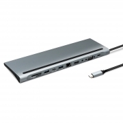 Adattatore USB-C 11 In 1 2xUSB-C/3xUSB-A/HDMI/VGA/RJ45/AUX/SD
